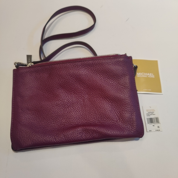 Michael Kors Pebble Leather Double Pouch Crossbody - Picture 10 of 11